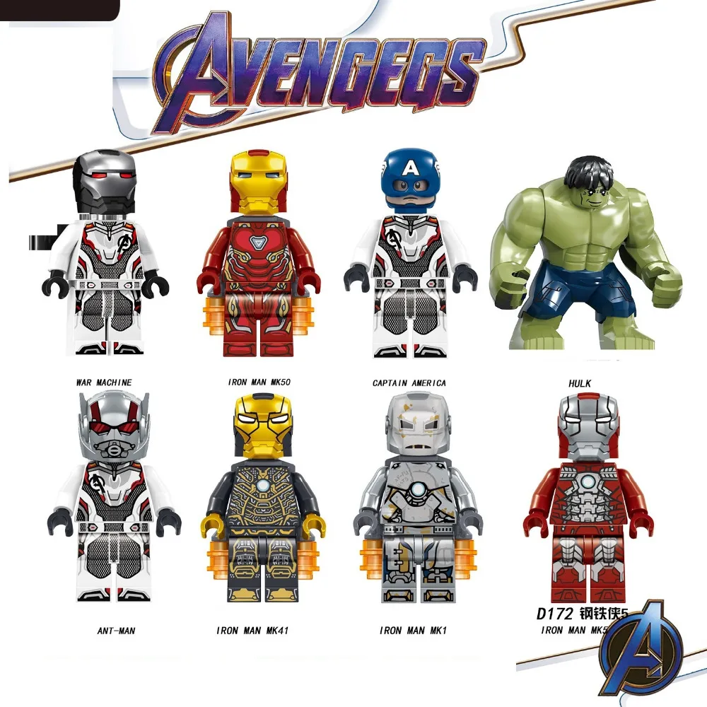 

Figures Avengers super Heroes Captain America Iron Man Hulk Building Blocks Figurines Toys for Children