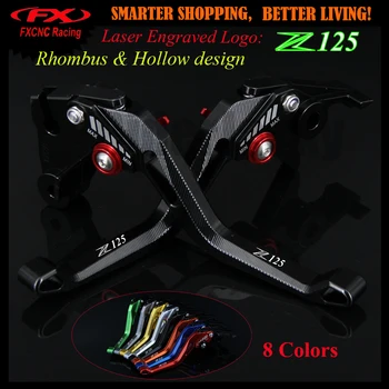 

8 Color New 3D Rhombus Hollow Design patent For Kawasaki Z125/ Z125 Pro 2016 CNC Black Motorcycle Brake Clutch Levers With Logo