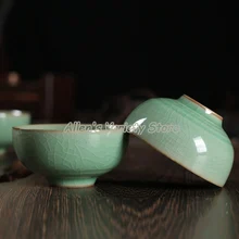 65 мл сливовый зеленый Gaiwan чайный кунг-фу чайная чашка китайская Longquan чайная чашка из селадона фарфоровая кофейная чашка керамические чашки