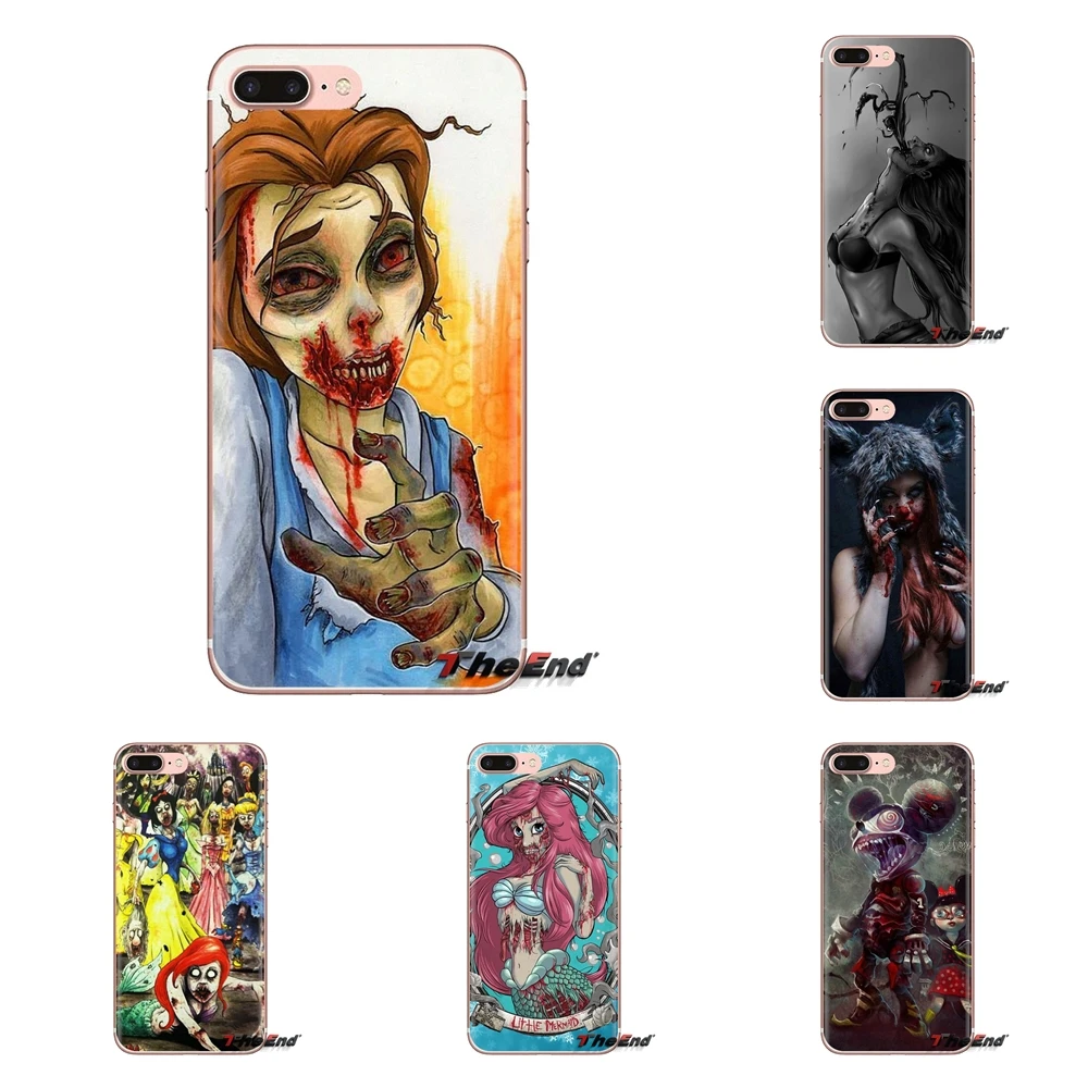 For Samsung Galaxy A3 A5 A7 A9 A8 Star A6 Plus 2018 2015 2016 2017 Tattoo Princess Zombies Art Transparent Soft Shell Covers |