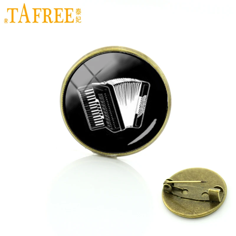 TAFREE винтажный музыкальный инструмент брошь гитара аккордеон фонограф скрипка тромба барабан музыкальный значок ювелирные изделия T513