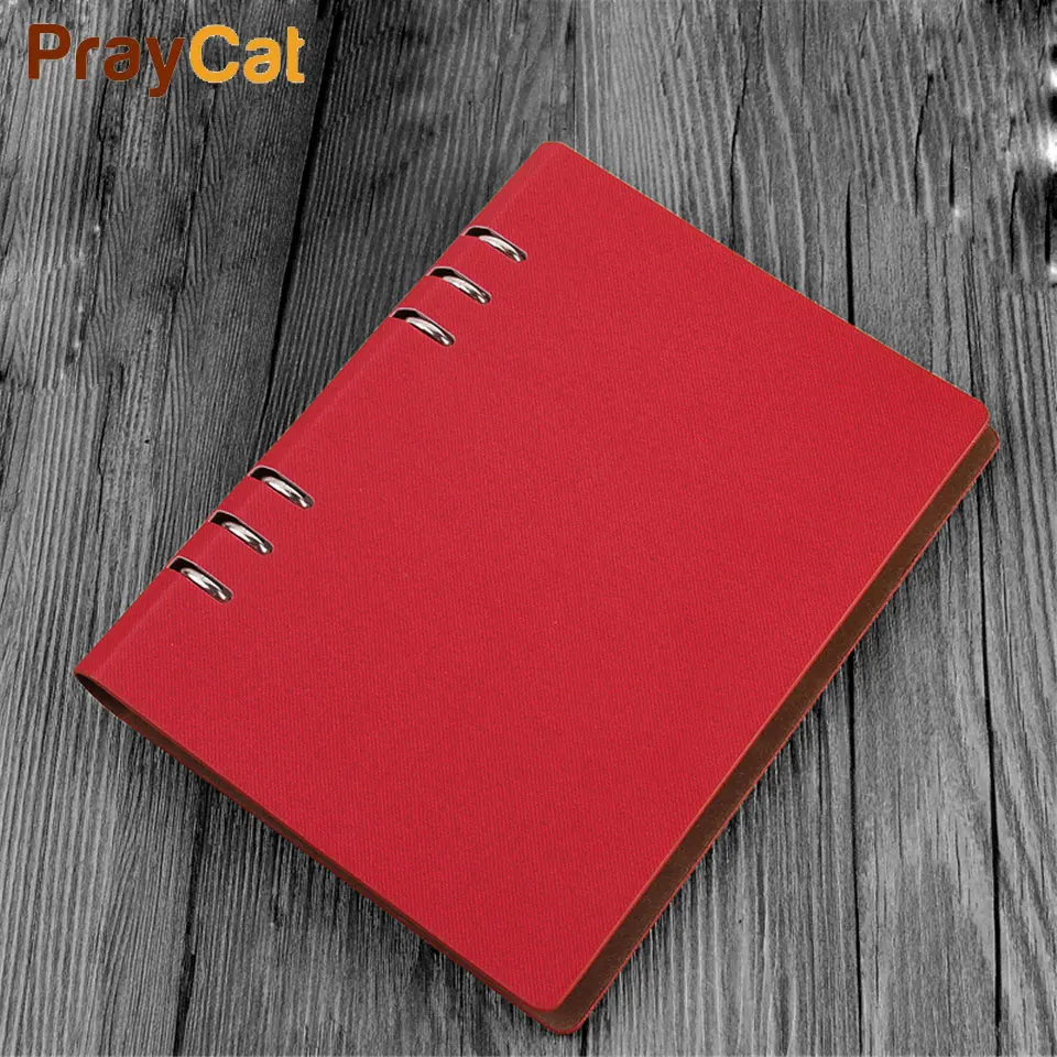 A5 Dokibook Spiral Notebook Leather Cover Organizer Writing Pads LOGO