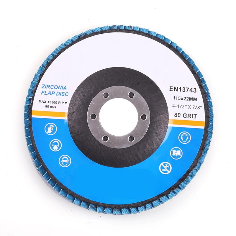 10 pcs 80 Grit 4.5'' Zirconia Angle Grinder Flap Disc Abrasive Sanding Wheels Tool  for Wood Zirconia Outer Sanding Tool