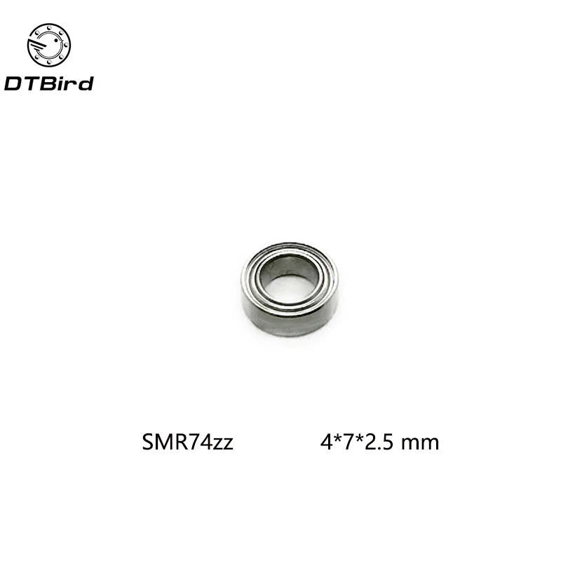 

Free shipping 6 PCS SMR74ZZ SMR74Z SMR74 Bearing 4*7*2.5 mm Stainless Steel Shielded Miniature Ball Bearings 4x7x2.5 MM