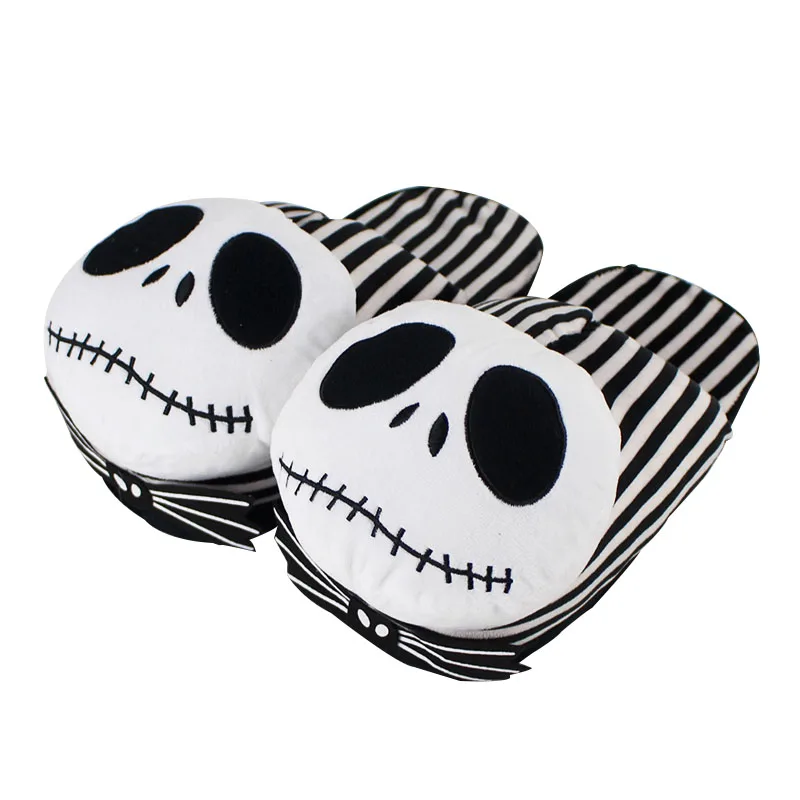 

27cm The Nightmare Before Christmas Jack Skellington Plush Shoes Home House Winter Slippers for Women Men Stuffed Toys