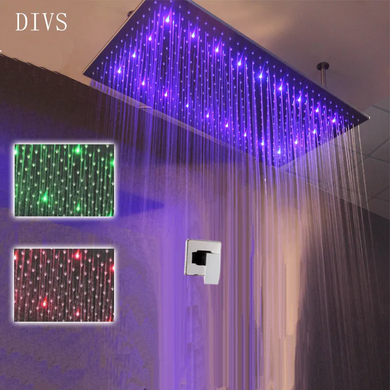 Rectangular led shower set
