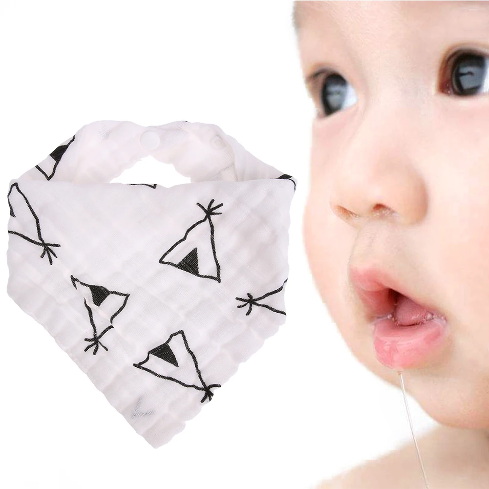 

Baby Saliva Towel Kids Cute Printing Soft Cotton Triangle Newborn Toddler Triangle Scarf Infant Burp Bibs Cloths
