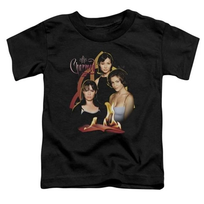 Trevco Charmed-Original Three - Short Sleeve Toddler Tee - Black Medium 3T