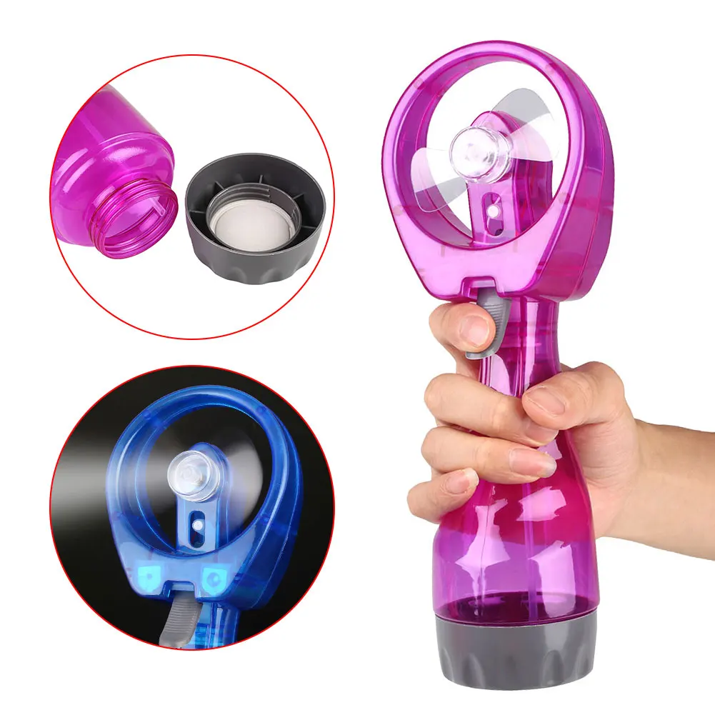 Mini Portable Hand Held Cooling Cooler Battery Misting Fan Mist Travel Beach