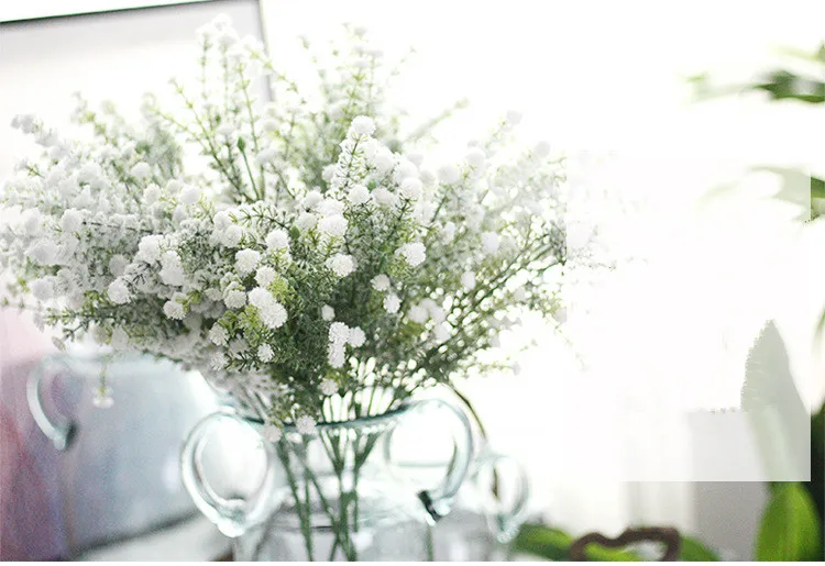 Flone Artificial Gypsophila Simulation Flowers Branch False Baby's Breath Gypsophila For Wedding Party Birthday DIY Decoration  (1)