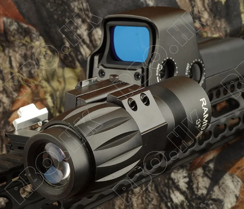 Тактический Red Dot прицел 3x Лупа Компактный Тактический прицел с флип до 20 мм винтовка пистолет рейку M7600