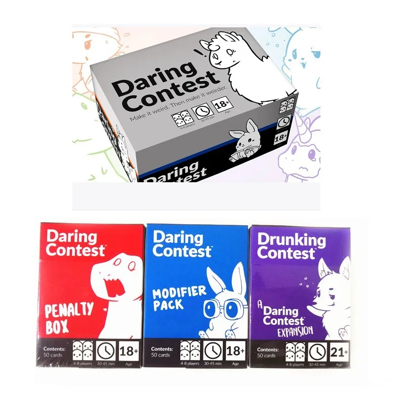 

2019 New Team Game Daring Contest card game Party family board game