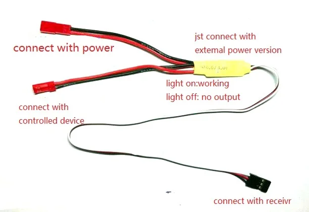 

10A Electronic Switch with JST Plug for RC Model LED Light