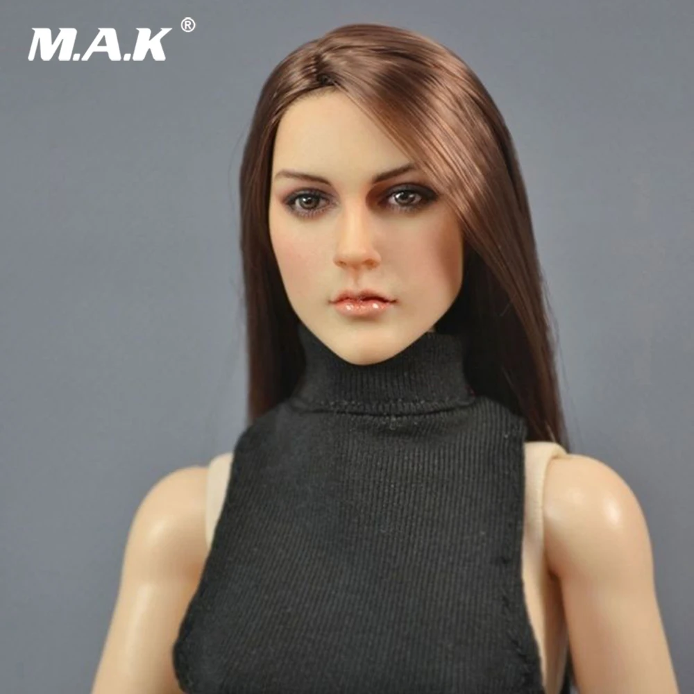 1/6 весы KT005 женский манекен головы лепить длинные волосы модель игрушки для детей
