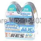 The Car Headlight Bulb 2Pcs H7 12V 55W 1600Lm 5000-6500K White Light Automobile Halogen Hernia Headlight High Beam