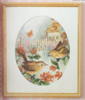 

Fishxx Cross-Stitch Gold84-1scenery[Bird butterfly garden],100% accurate pattern,11CT,