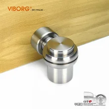 VIBORG Deluxe SUS304 Stainless Steel Casting Heavy duty Powerful Floor mounted Magnetic Door Stopper Door Stops