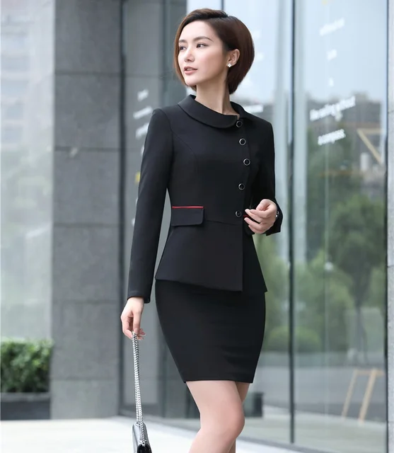 Office Uniform Designs for Women Skirt Suits with Blazer and Jacket ...
