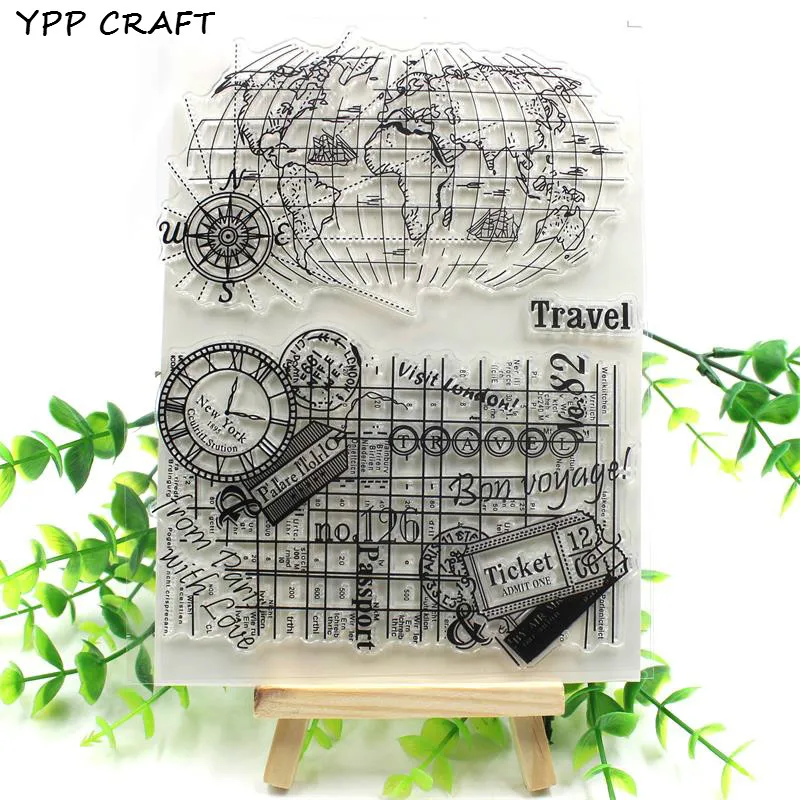 Прозрачный силиконовый штамп YPP CRAFT Travel/печать для скрапбукинга своими
