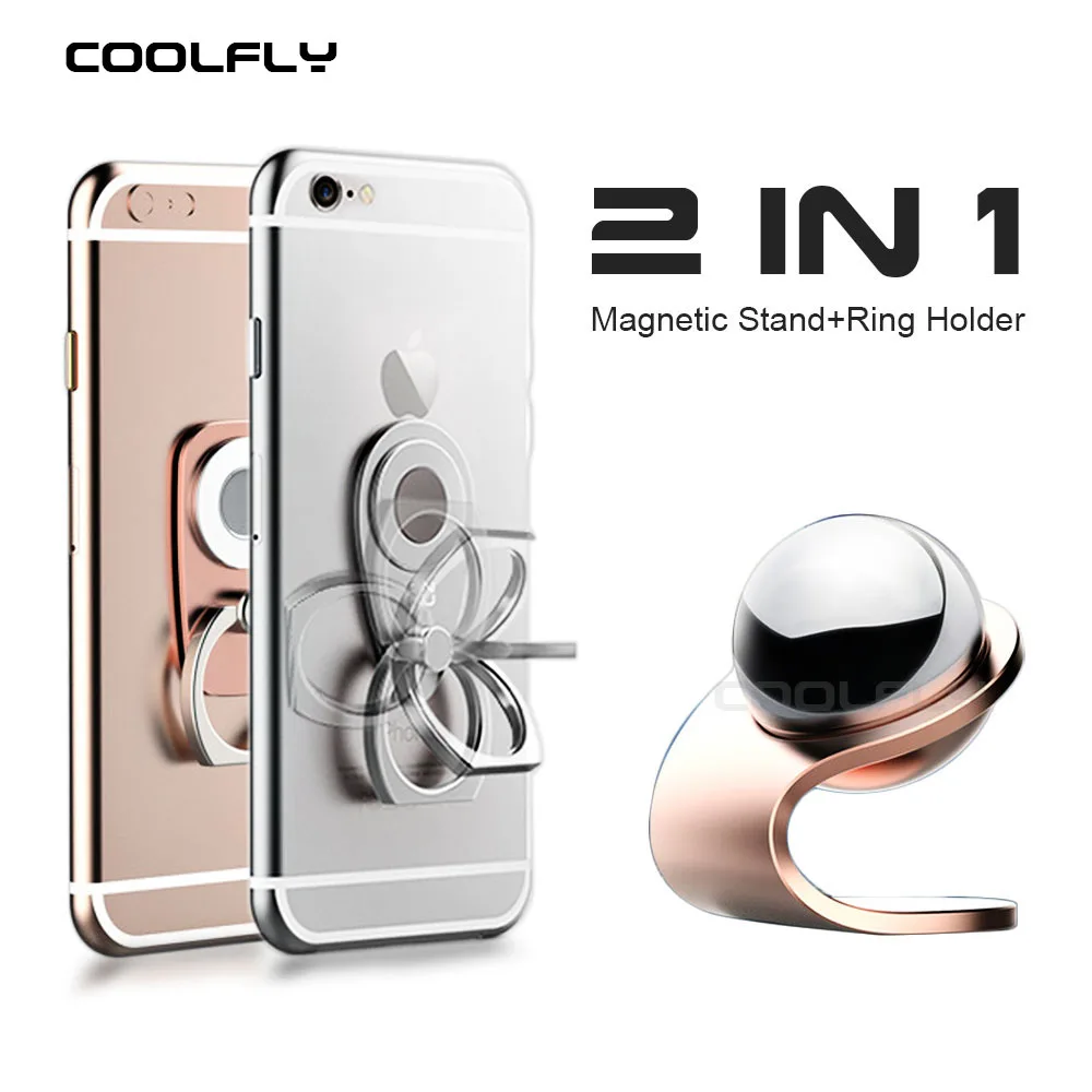 2 in 1 360 Degree Car Adjustable Phone Ring Holder Phone Ring Finger