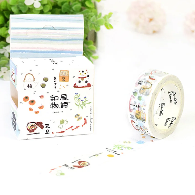 25 красочная лента washi декоративная маскирующая лента для поделок, детских художественных проектов, скрапбукинга, журналов, планировщиков, упаковки подарков - Цвет: Japan life