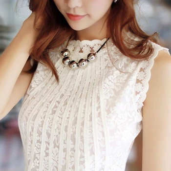 

Summer Women tanks tops sleeveless Elegant Hollow Out Lace vest Hollow Out Tank Tops New girl t-shirts top quality