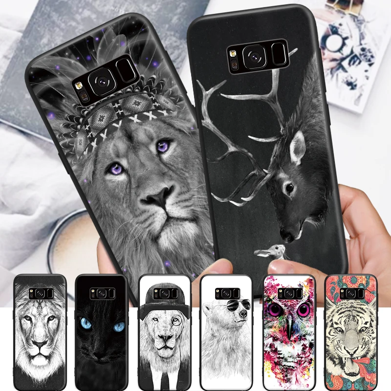 

Owl Wolf Lion Tiger Fox Art Pattern For Xiaomi A1 5X RedMi 4A 4X 5 Plus Huawei Honor 6X 7X P8 P9 P10 P20 Lite Hard Phone Case