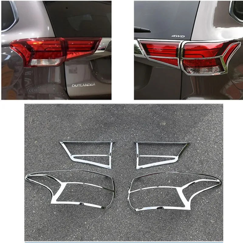 High Quality Car styling ABS Rear Tail Light Lamp Cover Trim For Mitsubishi Outlander 2016-2019 Accessories | Автомобили и