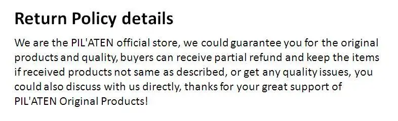 return policy P