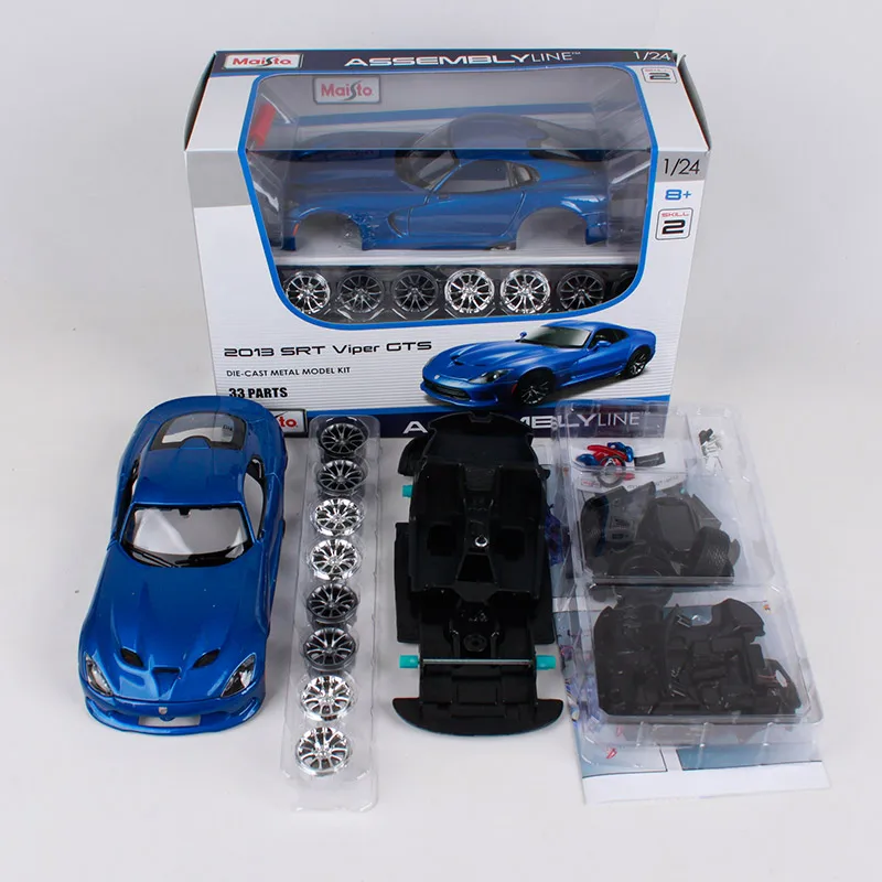 Maisto 1:24 2013 srt viper gts Металлическая Модель литья под давлением для dodge 33 части, собранная модель литья под давлением автомобиля 39271