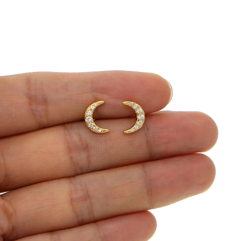 Silver stud earring H (1)