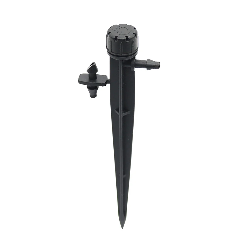 

10 Pcs Adjustable Garden Sprinkler 5" Stake-Stream Spray Irrigation Drippers Insert ground Watering With barb straight