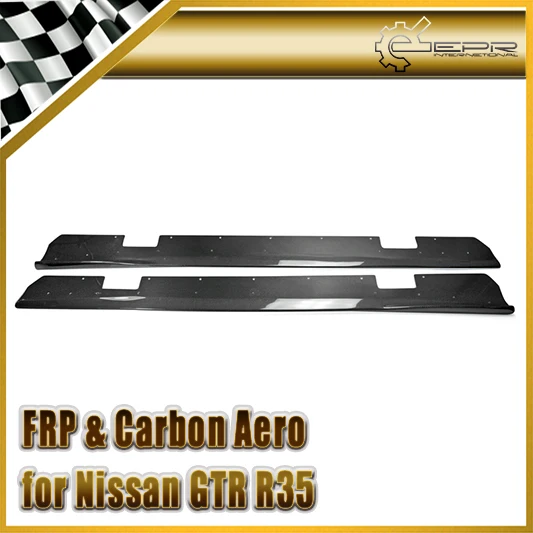 Скидка автомобиль-Стайлинг для Nissan R35 GTR углеродного Волокно VRS Стиль сбоку юбка под доска (для OEM сбоку юбка)