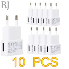 

10PCS/lot EU Plug 5V 2A Travel Wall USB Charger Adapter For Samsung galaxy S5 S4 S6 note 3 2 For iphone 7 6 5 4