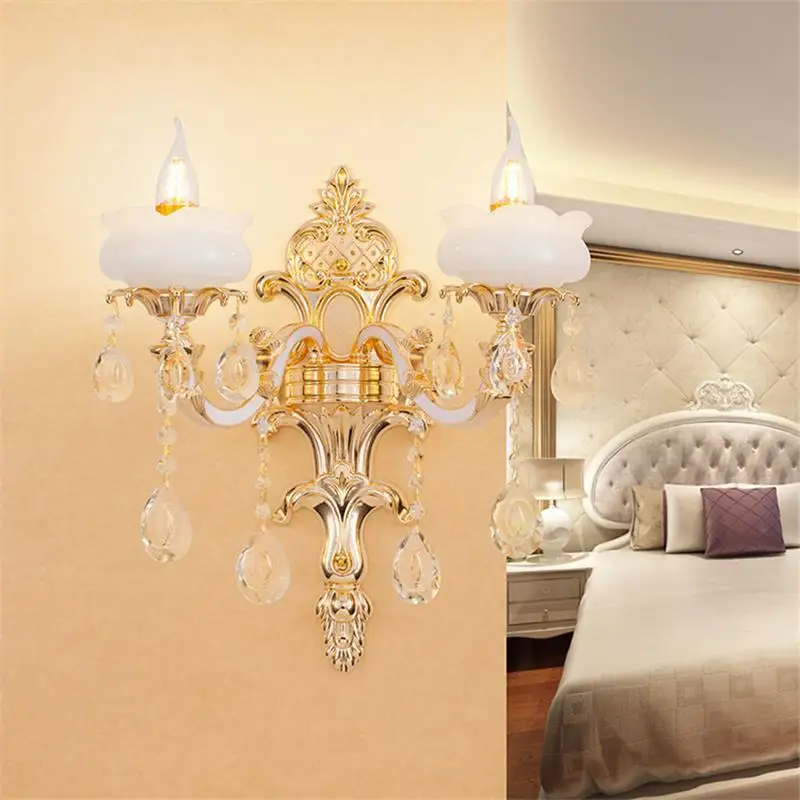 Coiffeuse Avec Miroir Внутреннее освещение Kinkiety аппликация Murale светильник для дома Aplique Luz Pared кристалл настенный светильник для спальни - Цвет абажура: Number  8