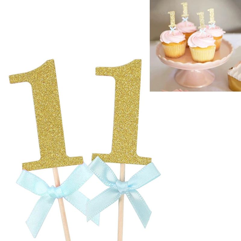 

Happy Birthday Cupcake Topper Baby 1st Birthday Party Cake Toppers Decoration