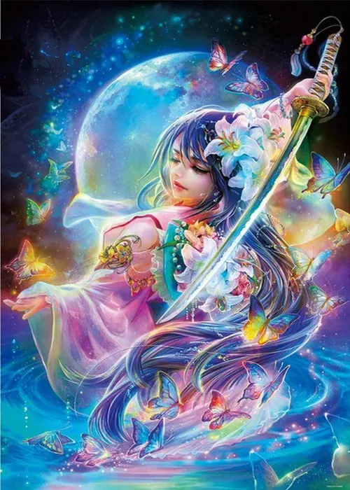 Diamond Embroidery 5D DIY Painting fairy butterfly Mosaic round Rhinestone Cross Stitch girl Home Decoration | Дом и сад