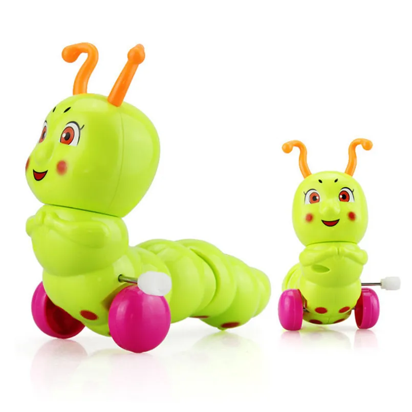 Мини-смешно Цвет ful Заводной детские игрушки Kid Caterpillar ветер Бег Заводной Весна Игрушка разные цвета