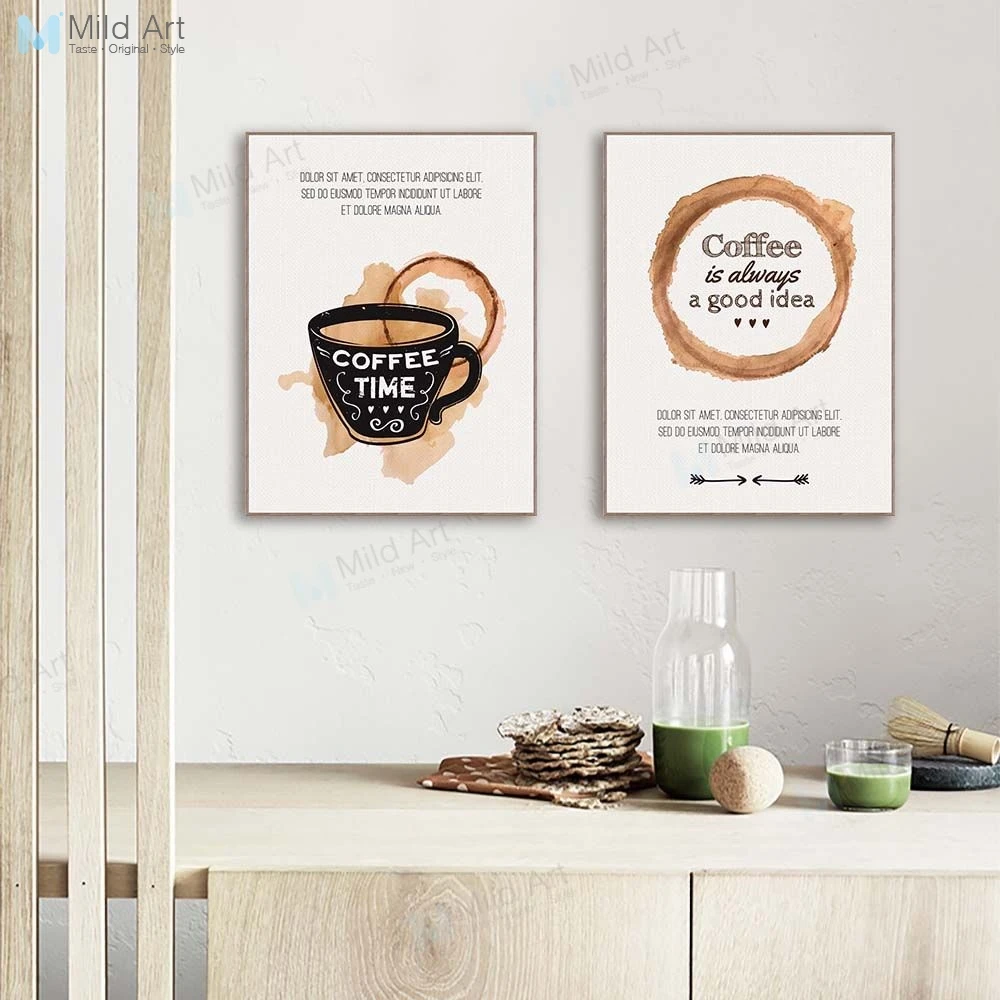 

Vintage Retro Coffee Motivational Life Quotes Posters and Prints Home Kitchen Wall Art Pictures Cafe Bar Decor Canvas Paintings