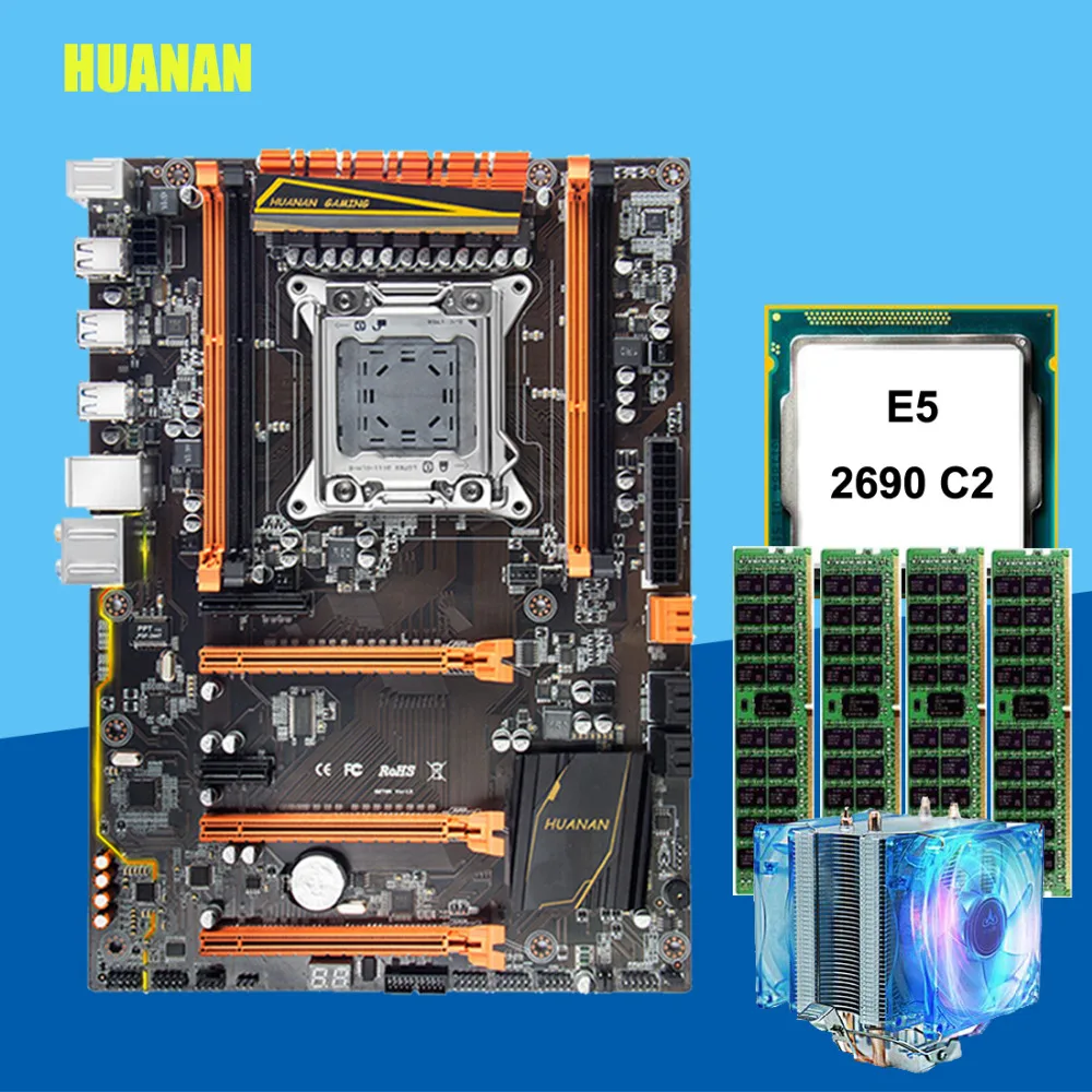 Скидка X79 материнской платы с M.2 слот HUANANZHI deluxe X79 LGA2011 материнской платы с Процессор Xeon E5 2690 2,9 ГГц Оперативная память 16 г (4*4G) RECC