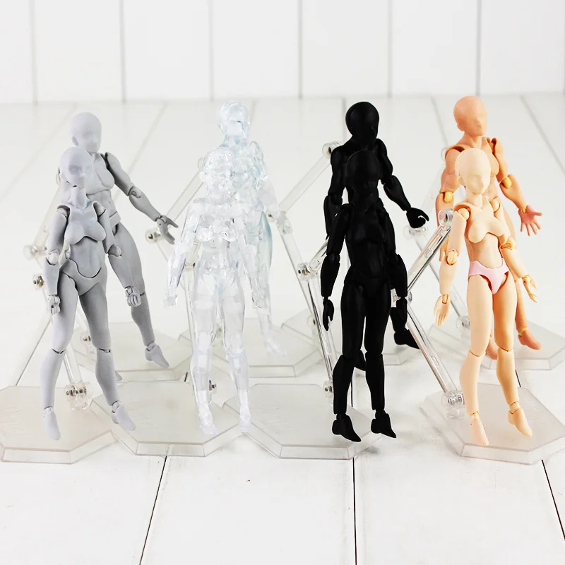 8 видов стилей 5 ''Figma фигурка для тела Archetype He She Body Kun Body Chan, серый, черный цвет, чистая кожа, мужские и женские модели кукол