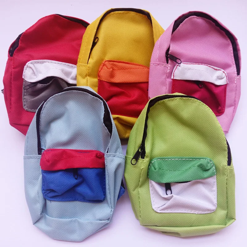 1PCS Retail Mini Doll Bags Backpak Doll Accessories For 18 Inch Dolls