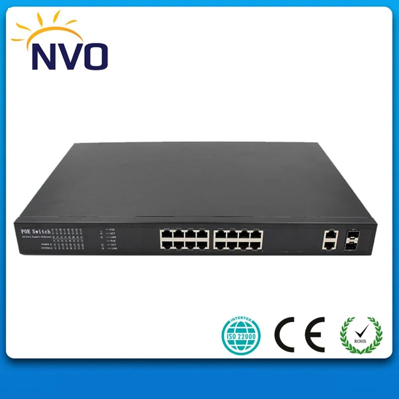 

16-port 10/100 802.3af PoE Switch -14 x10/100 PoE Ports, 2 Combo (SFP) Slots