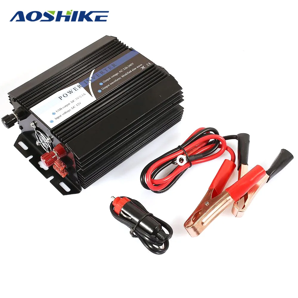 

Aoshike Power Inverter12V 220V 400W Modified Sine Wave Car inverters Converter Adapter Voltage Transformer Double USB