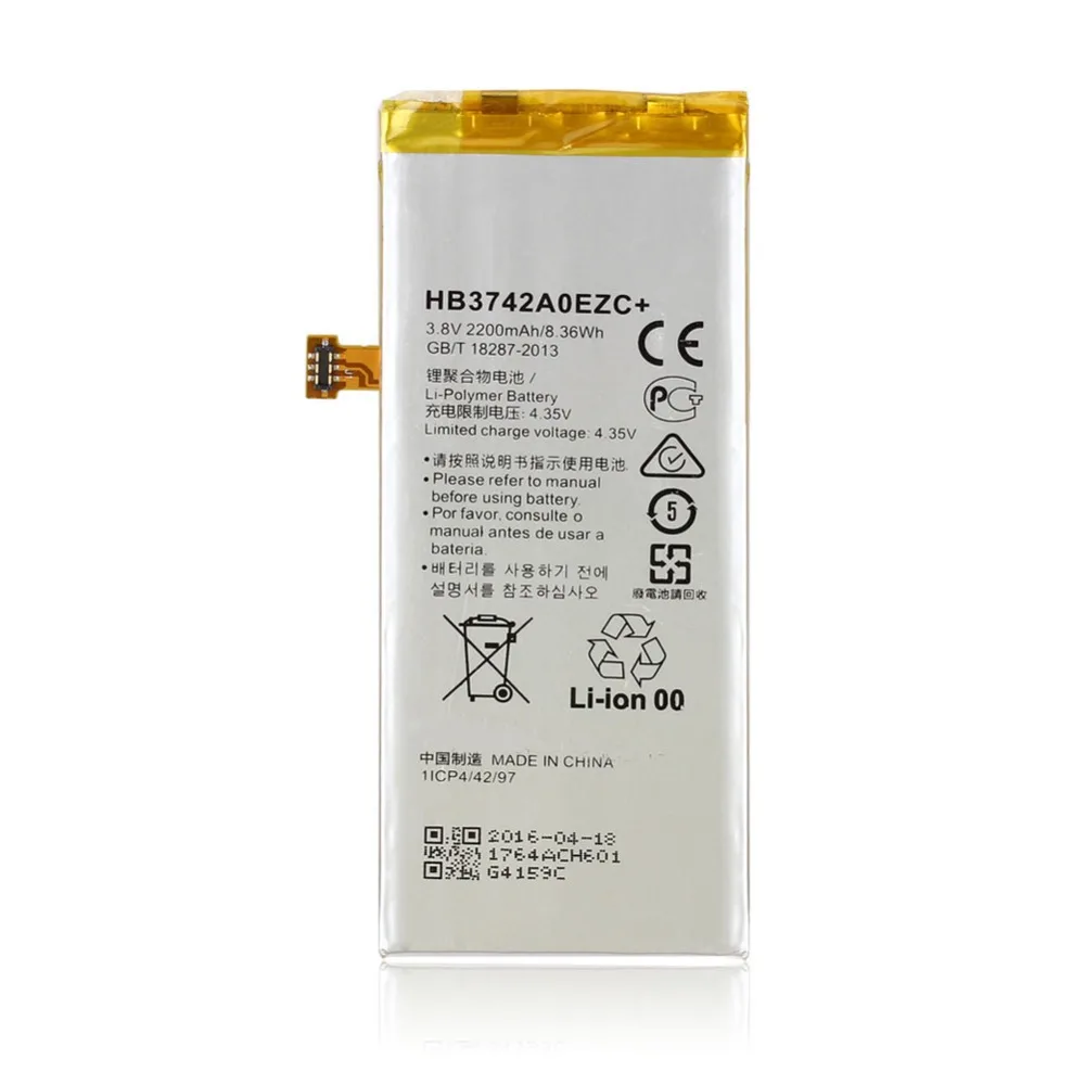 Для Huawei P8 Lite сменная батарея высокого качества 3,8 в 2200 мАч литий-полимерная батарея для Huawei Ascend P8 Lite HB3742A0EZC