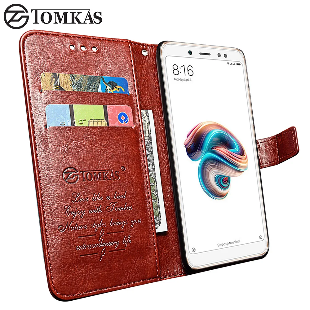 

TOMKAS Case For Xiaomi Redmi Note 5 Case Cover Leather Wallet Coque Cases For Xiaomi Xiomi Xaomi Redmi Note 5 Pro Global Version