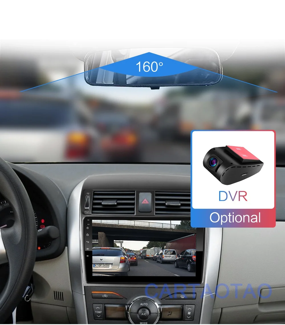 2G+ 32G " 2din Android 8,1 GO автомобильный dvd-плеер для Toyota Corolla E140/150 2006-2013 автомобильный Радио gps навигация wifi плеер