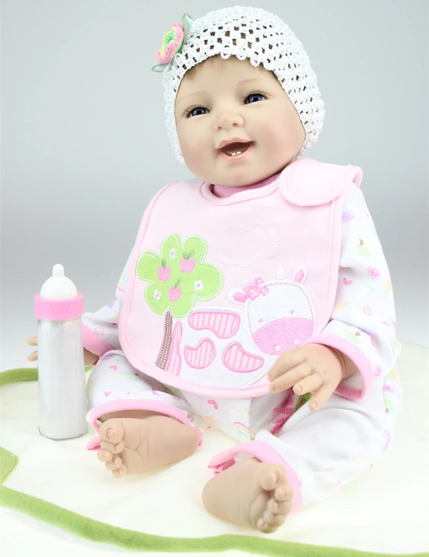 22 Soft Body Play Doll with Brown Hair Beautiful Eyes Perfect for Children as Gift Lovable