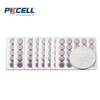 

1000Pcs PKCELL CR2025 2025 DL2025 3V Lithium Battery Button Cell Battery