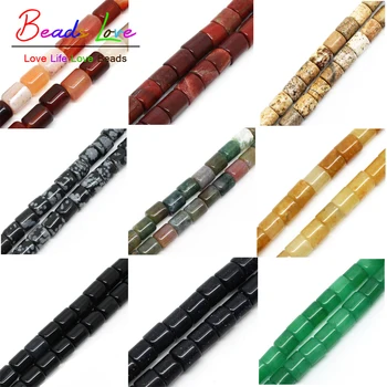 

13 Styles Nature Column Tube Stone Beads For Jewelry Making 15.5 inches DIY Jewellery Bracelet Necklace(F00478-F00490)